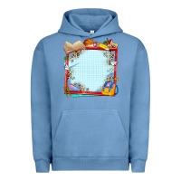 Pigment Pebble Blue school your text here Urban Hoodie - NancyCooperArtShop