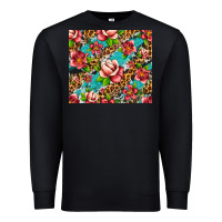 Black tropical flowers Premium Sweatshirt - Artiststas