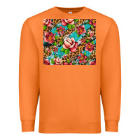 Carrot tropical flowers Premium Sweatshirt - Artiststas
