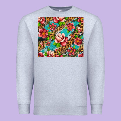 Tropical Flowers Premium Sweatshirt Designed By Artiststas