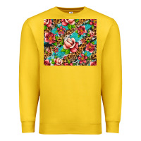 Lemon tropical flowers Premium Sweatshirt - Artiststas