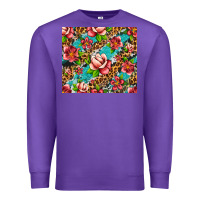 Purple tropical flowers Premium Sweatshirt - Artiststas