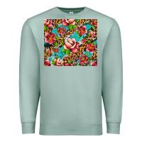 Seafoam tropical flowers Premium Sweatshirt - Artiststas
