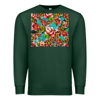 Sports Green tropical flowers Premium Sweatshirt - Artiststas