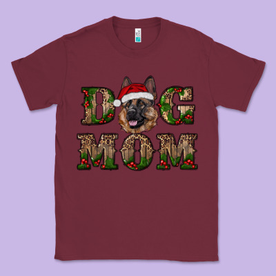 Chriistmas Dog Mom With German Shepherd Classic Tee Designed By Ranaportraitstore