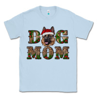 Dusty Blue chriistmas dog mom with german shepherd Classic Tee - RanaPortraitStore