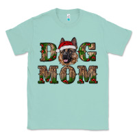 Seafoam chriistmas dog mom with german shepherd Classic Tee - RanaPortraitStore