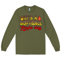 Army Green it s a softball kinda day Long Sleeve Tee - Zillion Design Studio