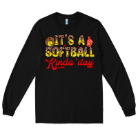 Black it s a softball kinda day Long Sleeve Tee - Zillion Design Studio