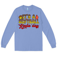 Colony Blue it s a softball kinda day Long Sleeve Tee - Zillion Design Studio