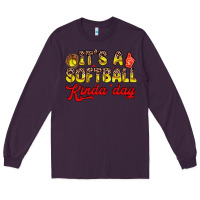 Plum it s a softball kinda day Long Sleeve Tee - Zillion Design Studio