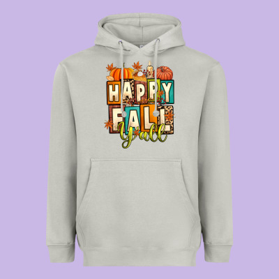 Happy Fall Y'all Heavyweight Hoodie Designed By Artiststas