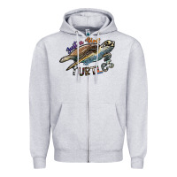 Heather Grey just a girl who loves turtles Zipper Hoodie - SublimationCraftShop