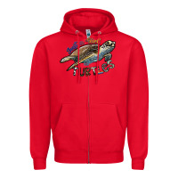 Red just a girl who loves turtles Zipper Hoodie - SublimationCraftShop