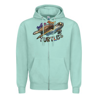 Seafoam just a girl who loves turtles Zipper Hoodie - SublimationCraftShop