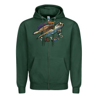 Sports Green just a girl who loves turtles Zipper Hoodie - SublimationCraftShop