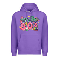 Purple totally 80s retro vintage Premium Hoodie - MaliasSmallBusiness