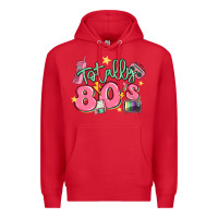 Red totally 80s retro vintage Premium Hoodie - MaliasSmallBusiness