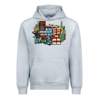 Heather Grey tx texas Urban Hoodie - NancyCooperArtShop