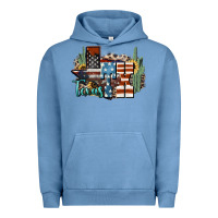 Pigment Pebble Blue tx texas Urban Hoodie - NancyCooperArtShop