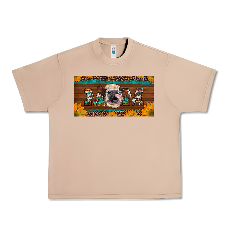 Western Heifer Mom With Sunflowers And Turquoise License Plate Urban Heavy Tee by Artiststas | Teevron