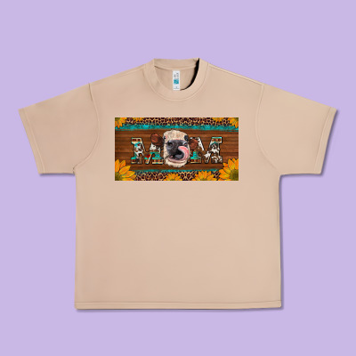 Western Heifer Mom With Sunflowers And Turquoise License Plate Urban Heavy Tee Designed By Artiststas