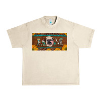 Sandshell western heifer mom with sunflowers and turquoise license plate Urban Heavy Tee - Artiststas