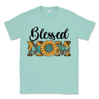 Seafoam blessed mom Classic Tee - RanaPortraitStore