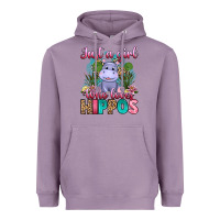 Lavender just a girl who loves hippos Heavyweight Hoodie - Artiststas