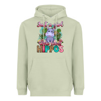 Matcha just a girl who loves hippos Heavyweight Hoodie - Artiststas