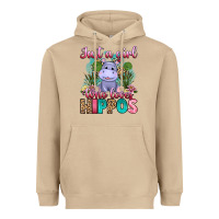 Mushroom just a girl who loves hippos Heavyweight Hoodie - Artiststas