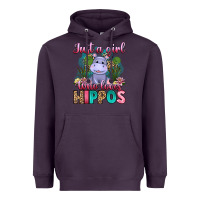 Plum just a girl who loves hippos Heavyweight Hoodie - Artiststas