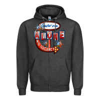 Charcoal Heather leave me alone anti valentines day Zipper Hoodie - FaDigitalArtStudio