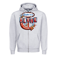 Heather Grey leave me alone anti valentines day Zipper Hoodie - FaDigitalArtStudio