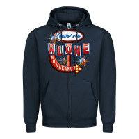 Navy leave me alone anti valentines day Zipper Hoodie - FaDigitalArtStudio