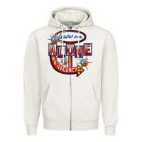 Oatmeal Heather leave me alone anti valentines day Zipper Hoodie - FaDigitalArtStudio