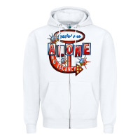 White leave me alone anti valentines day Zipper Hoodie - FaDigitalArtStudio