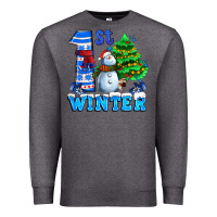 Charcoal Heather first winter with snowman Premium Sweatshirt - AdoDesignShop