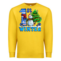 Lemon first winter with snowman Premium Sweatshirt - AdoDesignShop