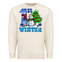 Sandshell first winter with snowman Premium Sweatshirt - AdoDesignShop