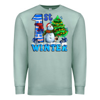 Seafoam first winter with snowman Premium Sweatshirt - AdoDesignShop
