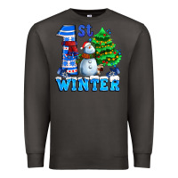 Smoke first winter with snowman Premium Sweatshirt - AdoDesignShop