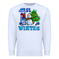 White first winter with snowman Premium Sweatshirt - AdoDesignShop