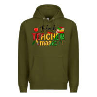 Army Green black teacher magic juneteenth Premium Hoodie - MaliasSmallBusiness