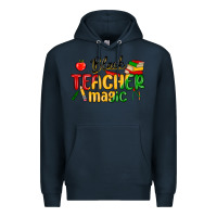 Navy black teacher magic juneteenth Premium Hoodie - MaliasSmallBusiness