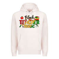 Pale Pink black teacher magic juneteenth Premium Hoodie - MaliasSmallBusiness