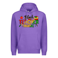 Purple black teacher magic juneteenth Premium Hoodie - MaliasSmallBusiness