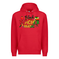 Red black teacher magic juneteenth Premium Hoodie - MaliasSmallBusiness