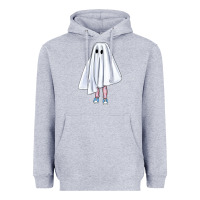Heather Grey cute ghost Heavyweight Hoodie - BundleAndBundleShop