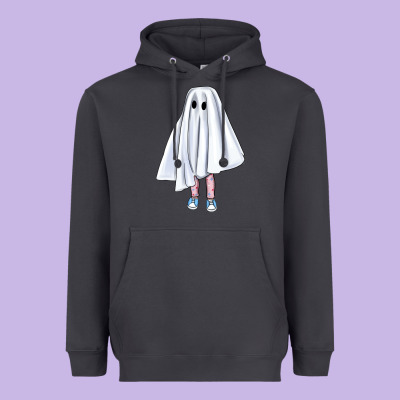 Cute Ghost Heavyweight Hoodie Designed By Bundleandbundleshop